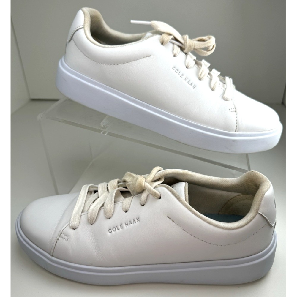 Cole Haan Grand Crosscourt Traveler Women's Sz 7B White Leather Comfort Sneaker